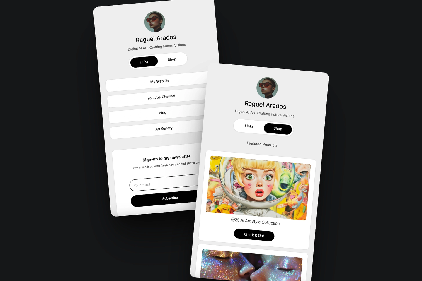 BLOS - Minimal Link In Bio Carrd Template FREE