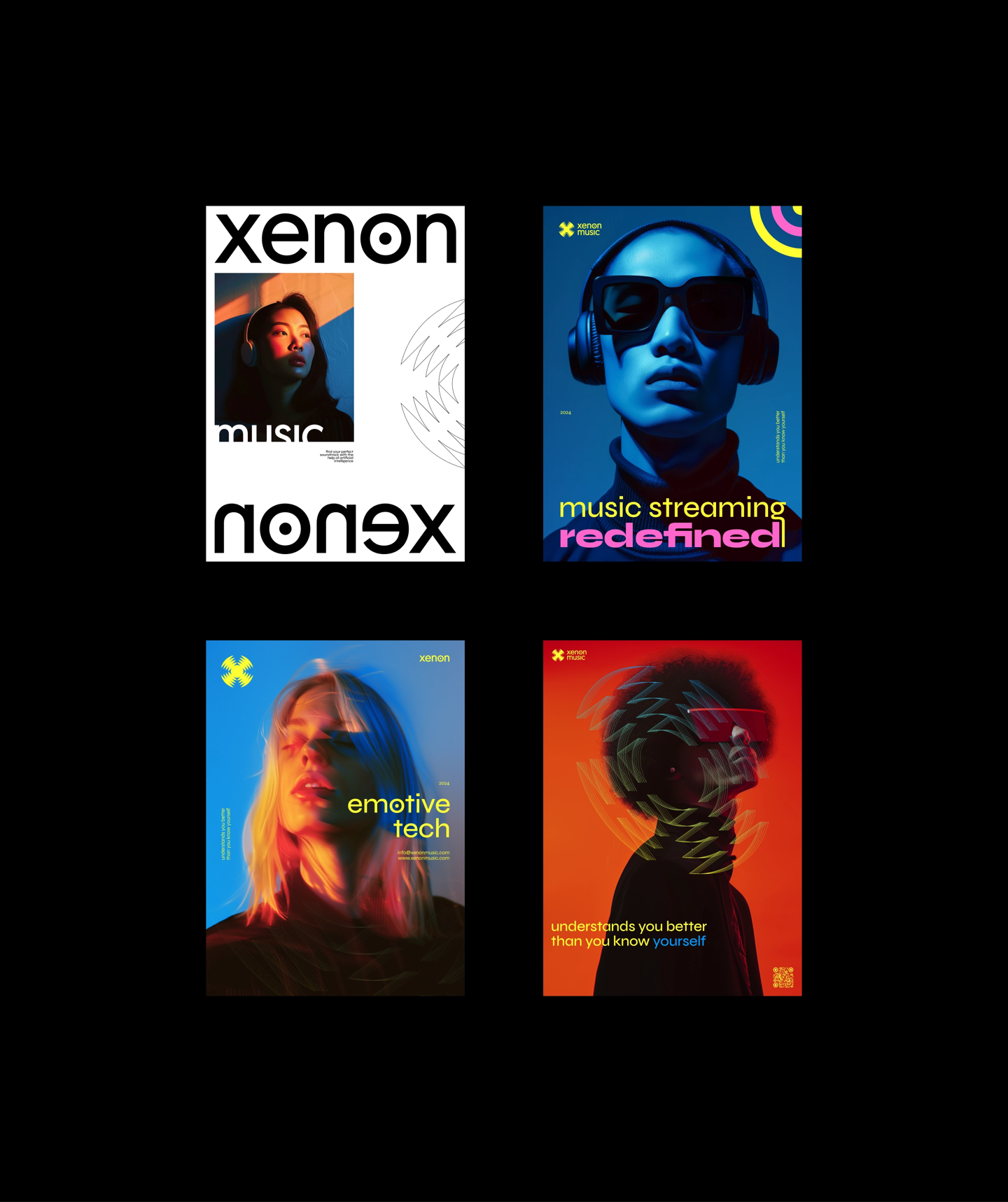 Poster designs from a recent branding project.