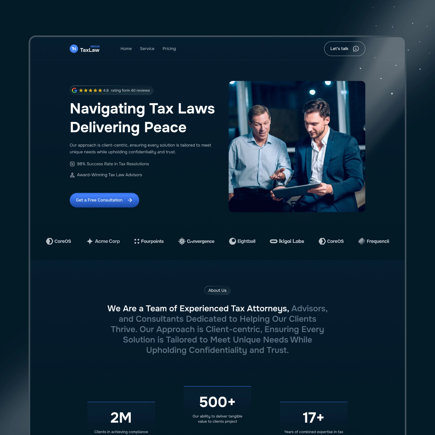 The TaxLaw Nexus Website Design