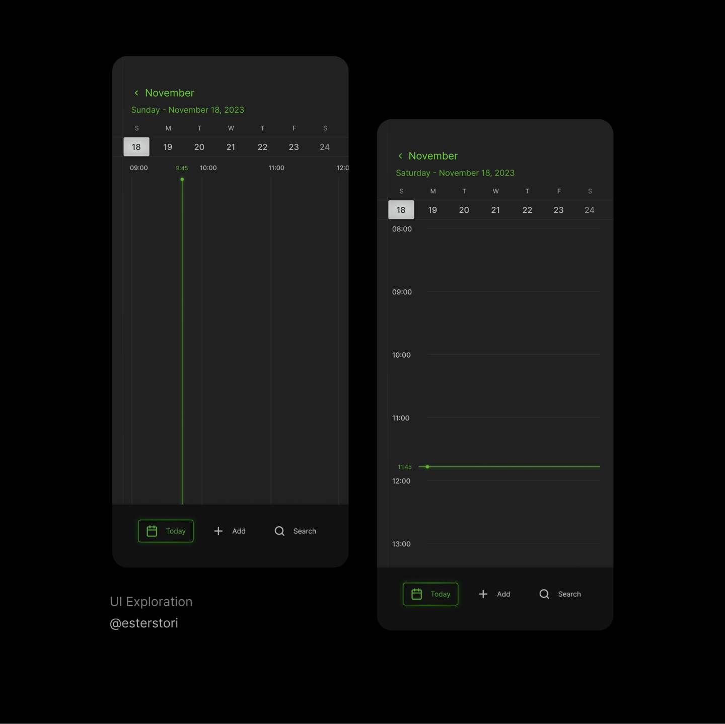 Calendar App variants