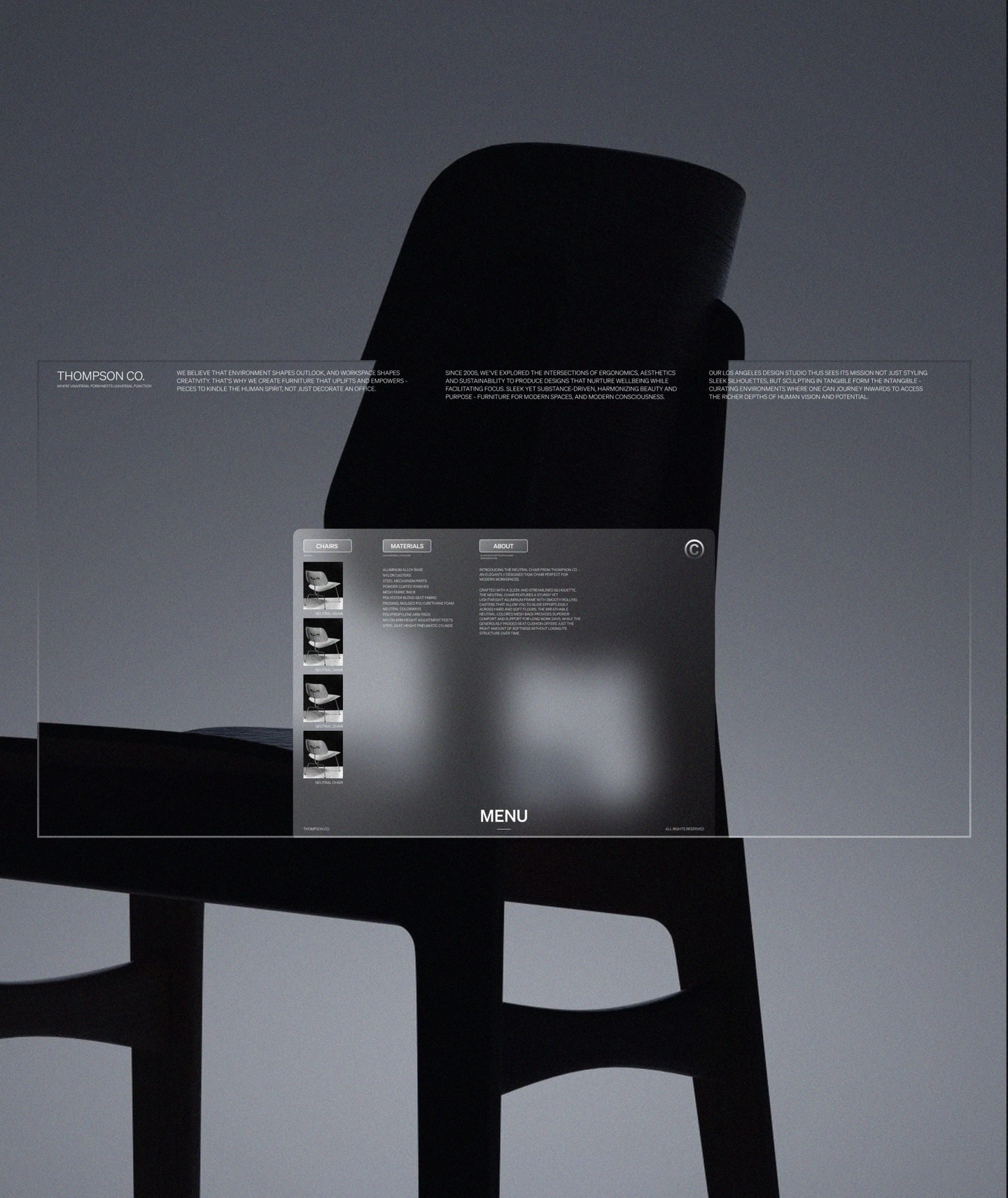 Branding, Web and UI/UX design for Thompson co.