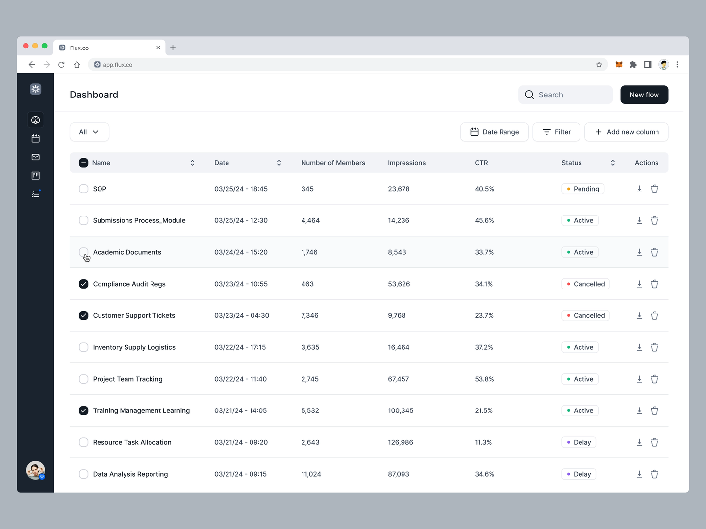 SaaS Dashboard UI