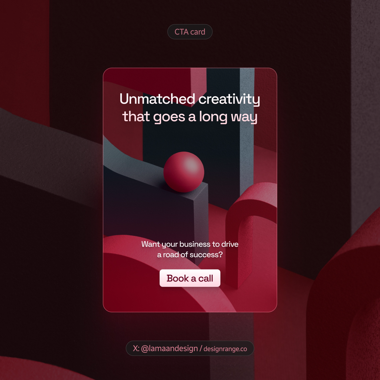 Call to action card UI