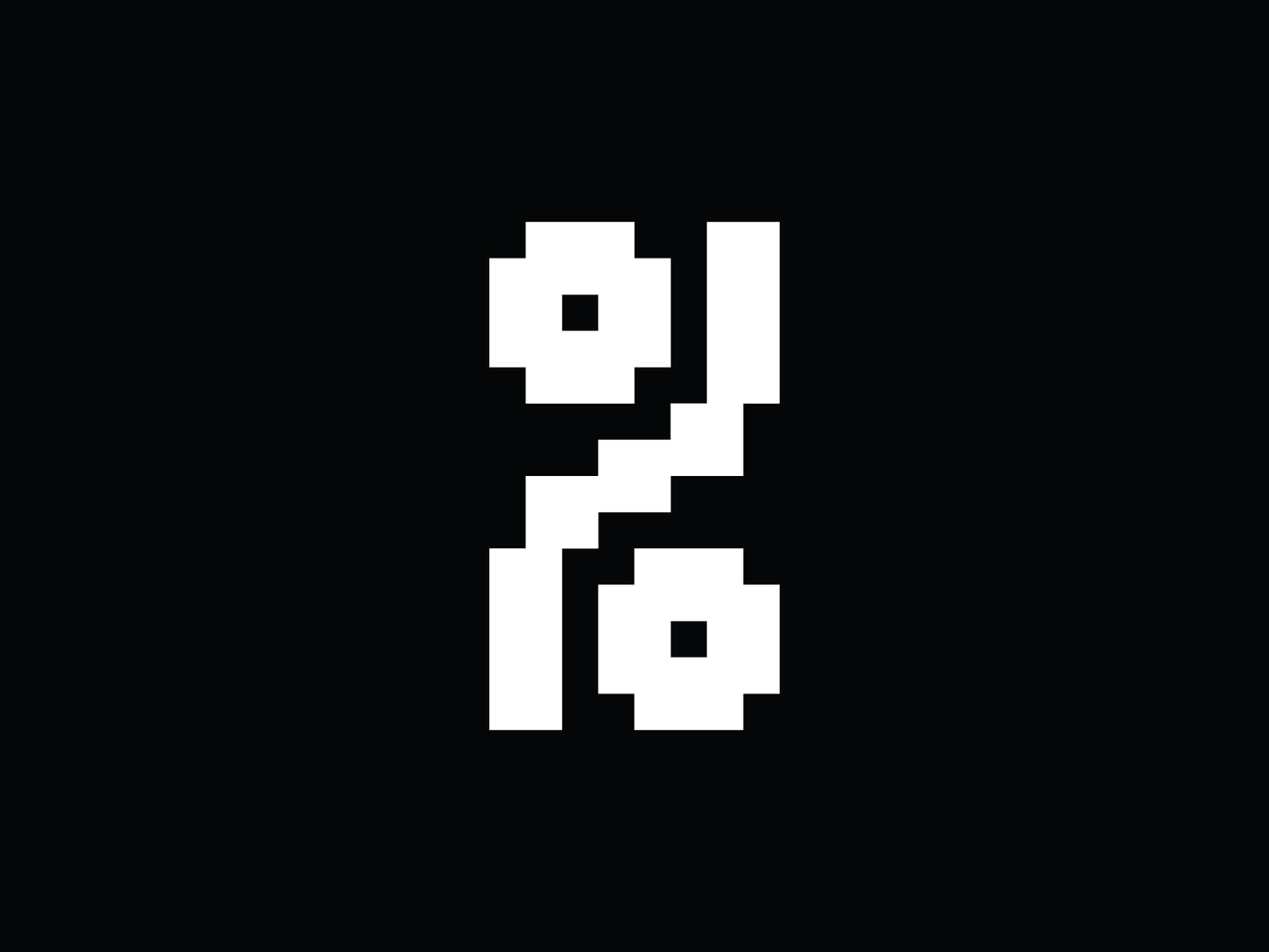 Pixel mono font '%'