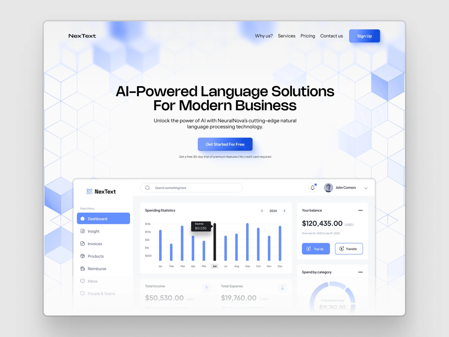 Landing Page Design 💙