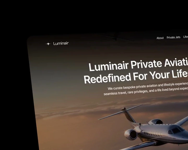 Hero Design for Private Jet Aviation