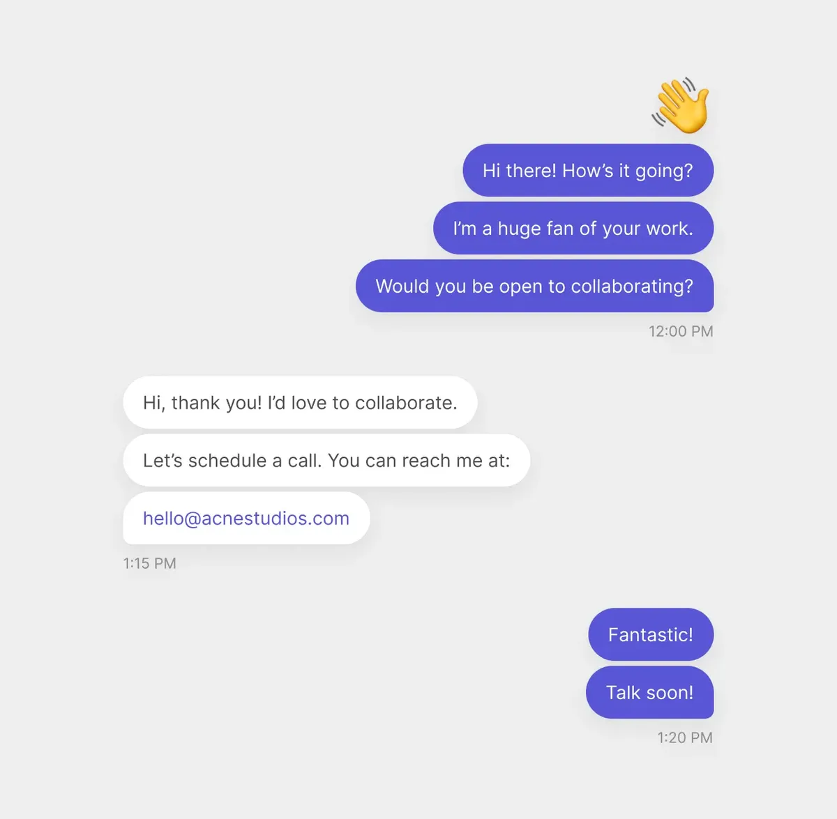 A direct message conversation between two designers on todays.design